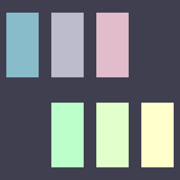 A 2x4 meshlet grid with cells 3 and 4 culled by the task shader.